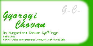 gyorgyi chovan business card